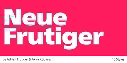 Neue Frutiger Font Poster 1